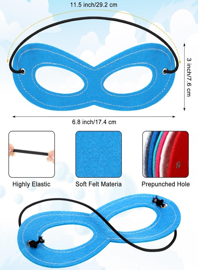 جاجيلي قناع عين من اللباد من JaGely، 100 قطعة، متعدد الألوان، قابل للتعديل، مناسب للحفلات، مزود بحبل مطاطي، مثالي لأعياد الميلاد ومهرجان ماردي غرا (ألوان متنوعة). - Image 2